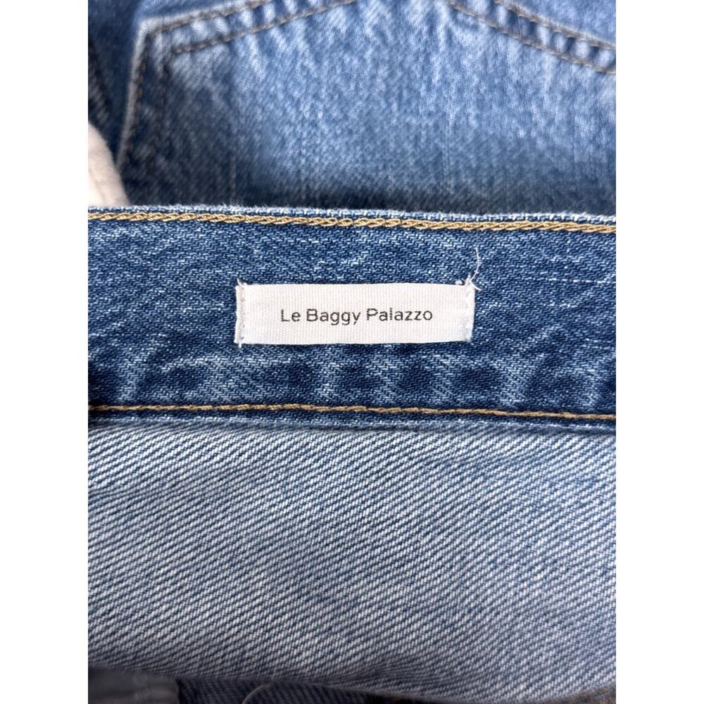 Frame Jeans 27 Womens Le Baggy Palazzo Cropped Raw Hem In Seafarer Wash - Picture 7 of 8